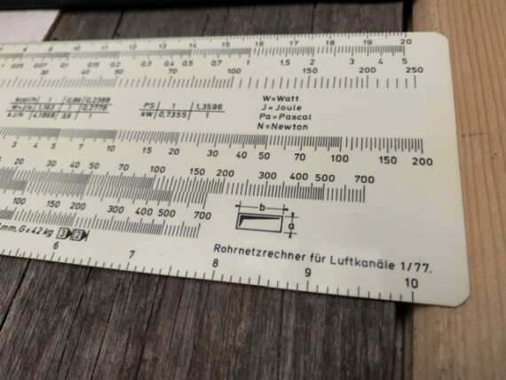 Air duct calculator 1/77 Luftkanäle slide chart 1960 Germany - Image 5
