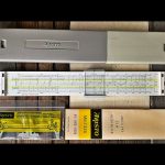 Aristo 0970 Multilog slide rule case manaul feet 1970 Germany