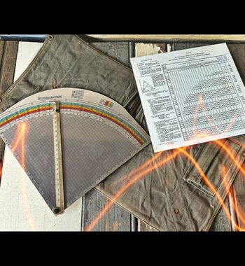 Streckenzugtafel Siemens Artillery slide rule 1950 Germany