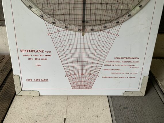 Alro Tank indirect fire calculator army slide rule 1950 Netherlands