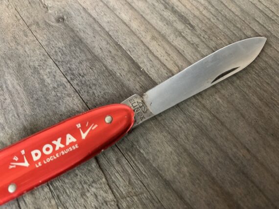 Doxa Victorinox Elinox 84mm watch knife 2 blades 1960 Switzerland