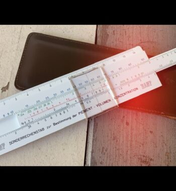 Faber Castell 67/74 BASF Pigment Sonderrechenstab slide rule 1960 Germany