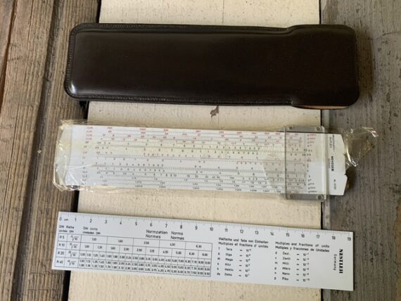 Nestler Multimath-Duplex pocket slide rule 0130 sleeve 1970 Germany