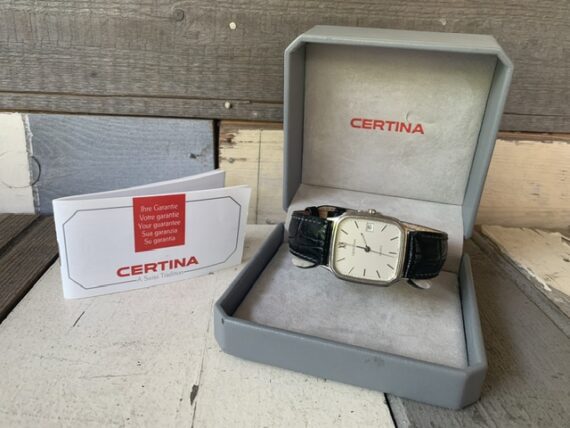 Certina unisex quartz watch 30mm steel box papers 1980