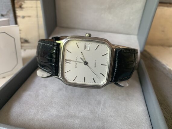 Certina unisex quartz watch 30mm steel box papers 1980 - Image 10