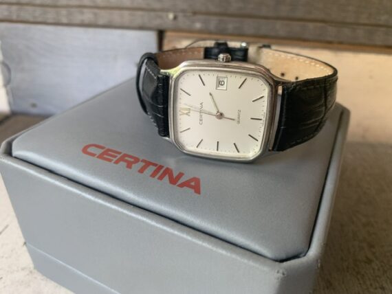 Certina unisex quartz watch 30mm steel box papers 1980