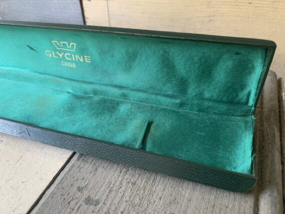 Glycine green mens dress watch box 1960 Switzerland