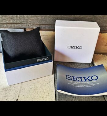 Seiko mens chronograph watch box + papers 1999 Japan
