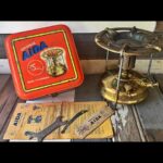 Aida 100 brass camping Stove box manual 1970 Germany