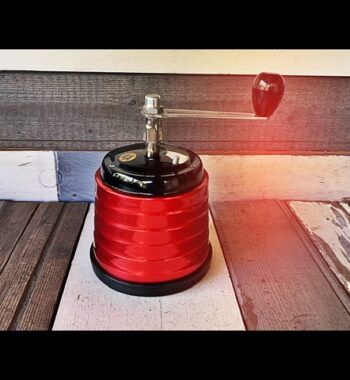 AJA candy apple red metallic coffee grinder 1960 Norway