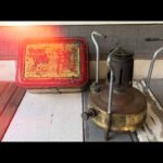 Standard 296 brass camping Stove in tin box 1950 Germany