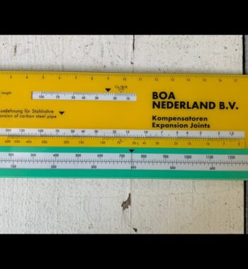 IWA 05182 Carbon steel pipe calculation slide rule chart 1976 Germany