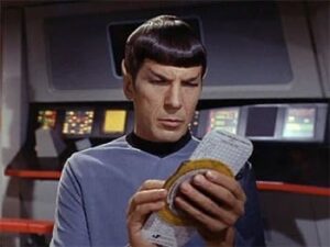 Spock with EB6 slide rule