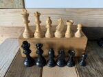 Chess set Staunton type K78 wood in box 1960 France