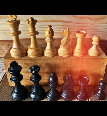 Chess set Staunton type K78 wood in box 1960 France