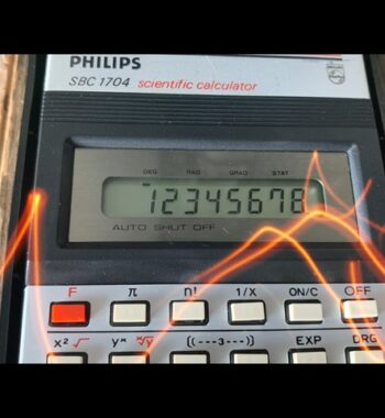 Philips SBC-1704 LCD calculator 1980 Taiwan Netherlands