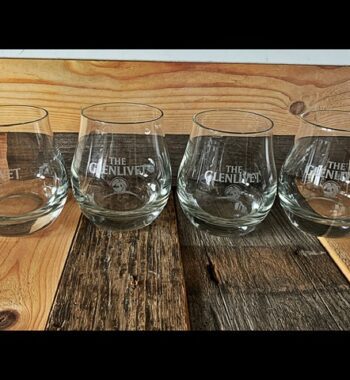 4 Whisky glasses The Glenlivet singe Malt 2010's Scotland