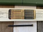 Faber Castell disponent 1/22A Addiator pen slide rule 1950 Germany