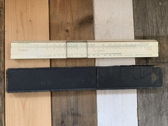 Nestler Flugzeit military airplane slide rule 1940 Germany