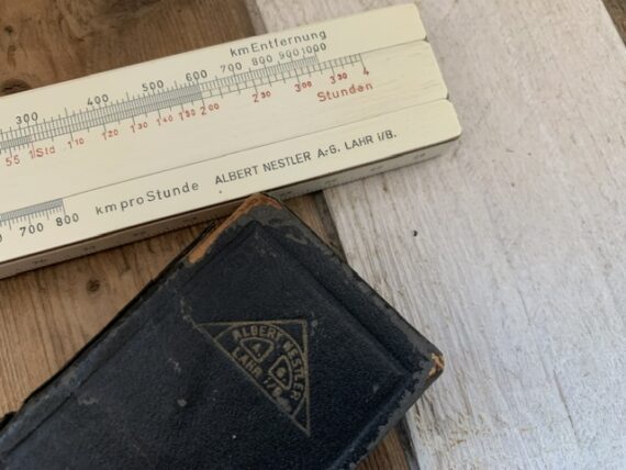 Nestler Flugzeit military airplane slide rule 1940 Germany