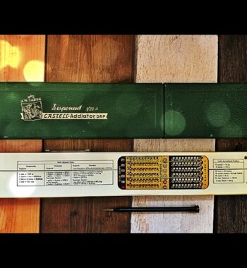 Faber Castell disponent 1/22A Addiator pen slide rule 1950 Germany