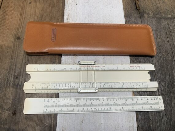 Bruning 2401 pocket slide rule full set 1960 USA - Image 7
