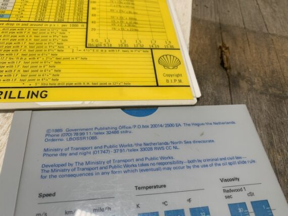 2x ALRO oil Spill and drilling slide charts 1980 Holland