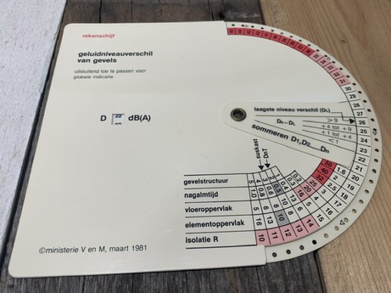2x ALRO sound noise slide rule charts 1980 Holland - Image 4