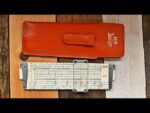 Keuffel Esser 68 1130 Deci-Lon 5 pocket slide rule case 1970 USA