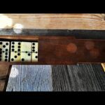 Double 6 Domino smaller ebony Ivory set handmade in box 1900 Holland