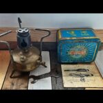 Optimus 00 small brass camping Stove box 1950 Sweden