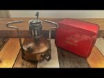 K.F. Eriksson's Prince 60 small brass camping Stove box 1940 Sweden