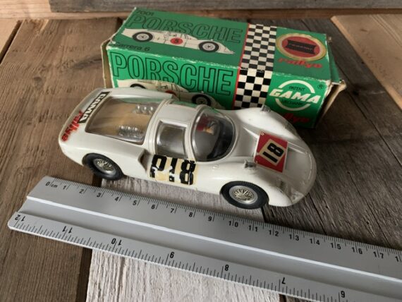 Gama Rallye 1:32 Porsche 7011 light nr 18 slot car 1970 box Germany - Image 7