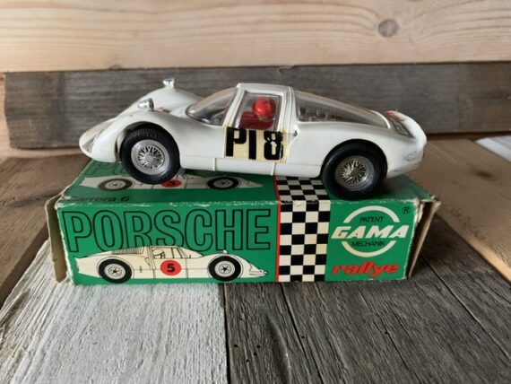Gama Rallye 1:32 Porsche 7011 light nr 18 slot car 1970 box Germany