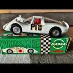 Gama Rallye 1:32 Porsche 7011 light nr 18 slot car 1970 box Germany