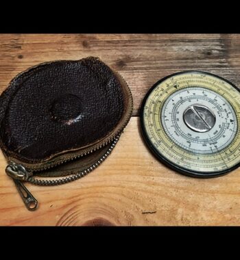 ALRO circular Slide rule case Muiderkring 1960 Holland