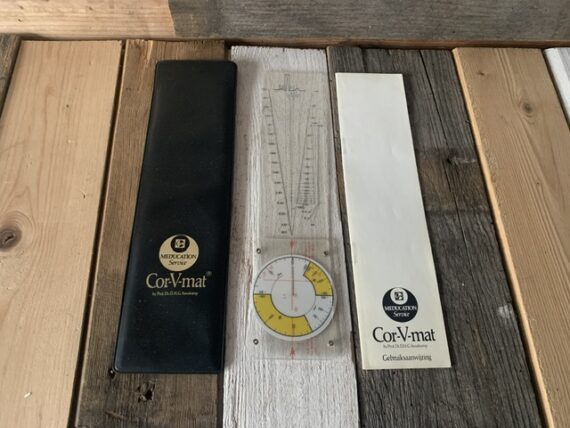 ALRO slide rule chart Cor-V-mat medical ECG-calculator 1970 Holland