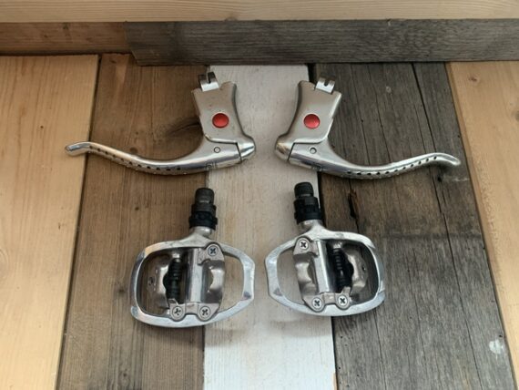 Shimano PD-A520 Tiagra pedals 600 brake levers 1980 Japan - Image 7