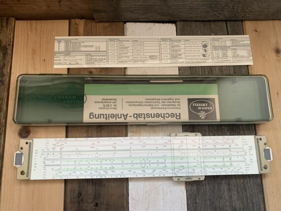 Faber Castell Novo Duplex 2/83N slide rule full set 1970 Germany - Image 8