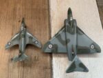 2x Dinky Toys 734 735 airplanes Javelin swift 1960's England