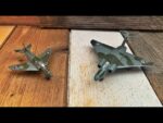 2x Dinky Toys 734 735 airplanes Javelin swift 1960's England