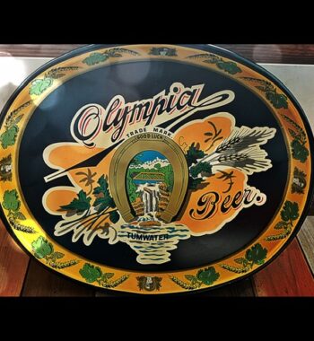Olympia Tumwater beer serving waiter tray 1981 USA