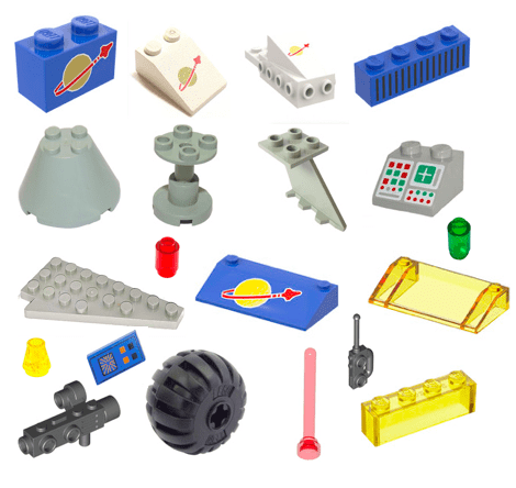 vintage Lego classic space parts