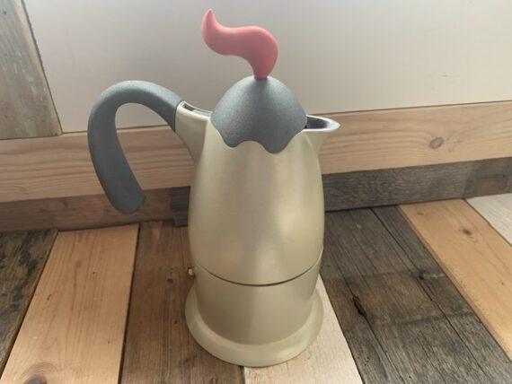 Bugatti Vulcano 6 cup moka pot Teseo Berghella 2000 Italy