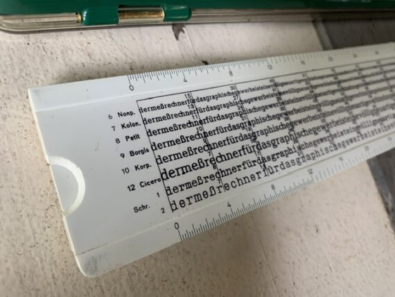 Faber Castell 111/66 Demegraph sys Schirmer printing slide rule case 1968 Germany - Image 7