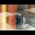 Tissot Seastar blue steel automatic TV dial watch 1970 Switzerland