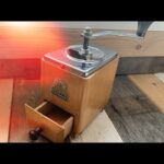 Armin Trösser shaped wooden coffee grinder 1960 Germany
