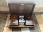 Vintage Poker set wood box chips dice cards 1930 Rotterdam Meyer Blessing