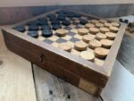 Chess checkers backgammon board game box set 1930 Netherlands