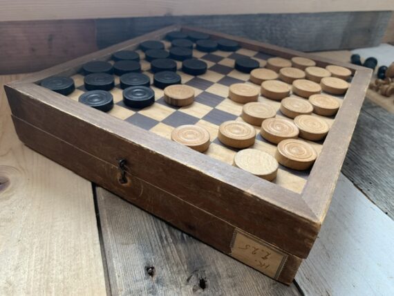 Chess checkers backgammon board game box set 1930 Netherlands